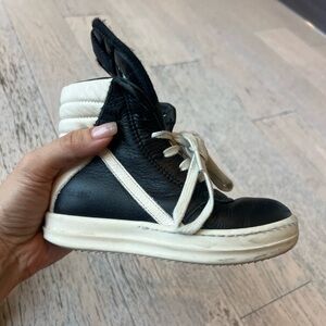 Rick Owen’s Kids Geo Basket High Top Sneaker Size 10 Little Kid.